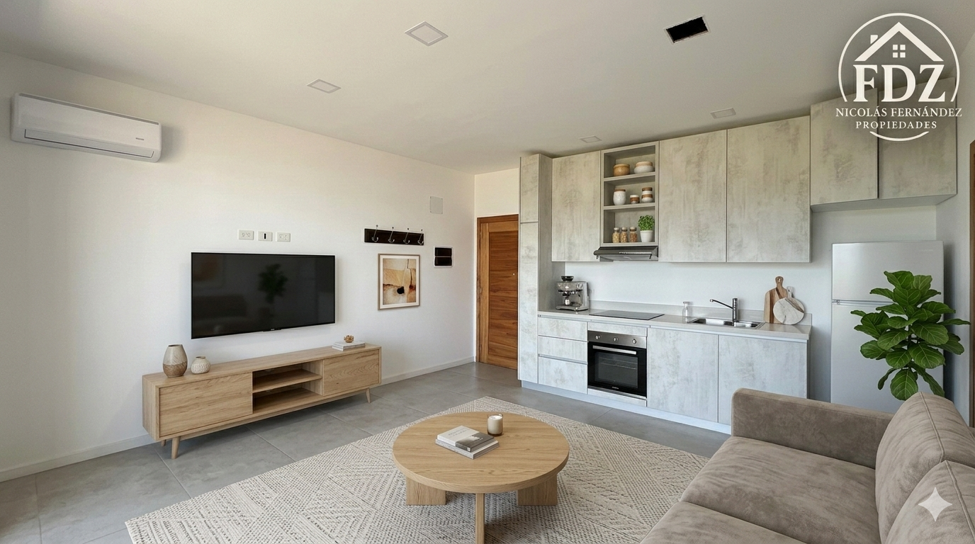 Interior de propiedad en Zona Norte — Living y cocina